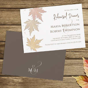 Invitation Feuilles d'automne élégantes Feuilles d'automne ve