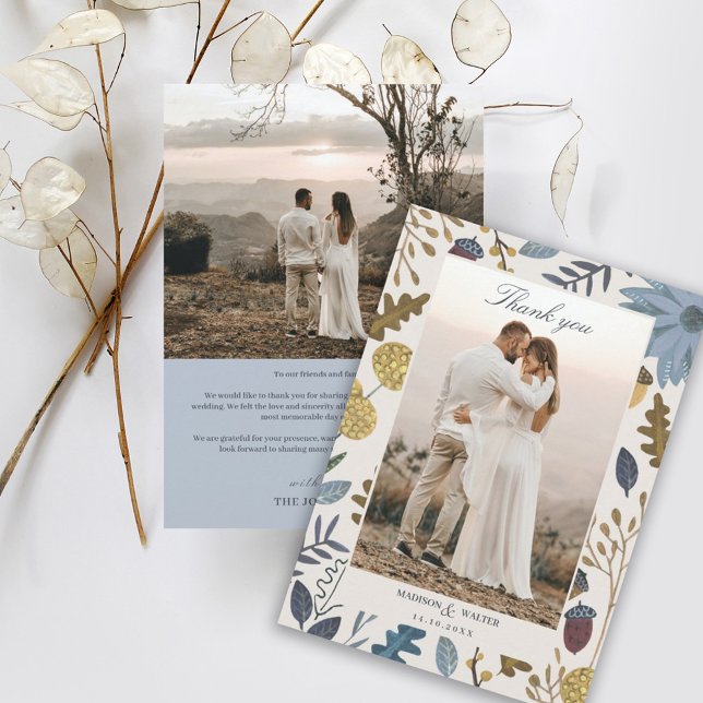 Invitation Feuilles d'automne rustique mariage de automne mer (Créateur téléchargé)