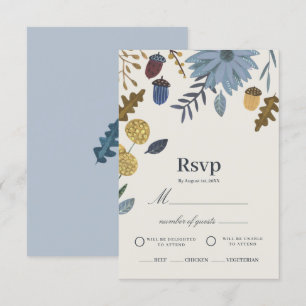 Invitation Feuilles d'automne rustique mariage de automne rsv