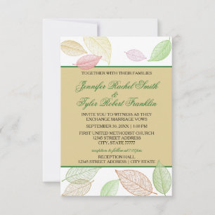 Invitation Feuilles d'automne translucides - Mariage/Réceptio
