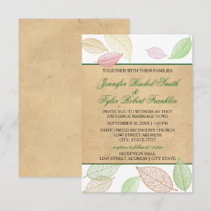 Invitation Feuilles d'automne translucides - Mariage/Réceptio