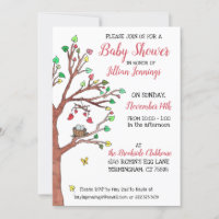 Feuilles de coeur mignons et Baby shower de nid d'