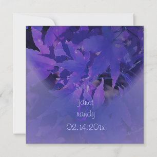 Invitation Feuilles de érable violettes de PixDezine