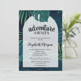 Invitation Feuilles de Palmier Tropicales Retraite