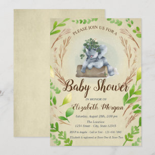 Invitation Feuilles d'éléphants adorables