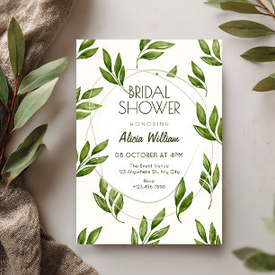 Invitation Feuilles Vertes