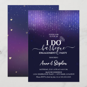 Invitation Feux d'allumage Je fais BBQ Engagement Party