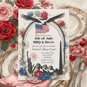 Invitation Feux d'artifice de l'Aigle patriotique 4 juillet B