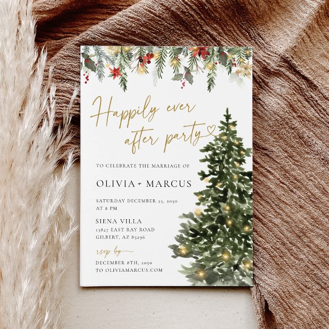 Invitation Feux de Noël Mariage soirée réception (Créateur téléchargé)