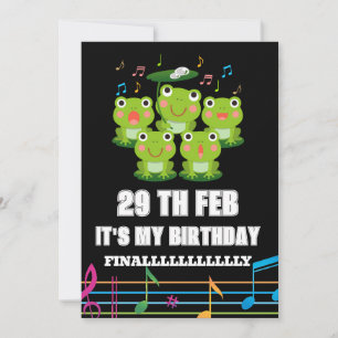 Invitation Février 29th Leap Day, c'est mon anniversaire leap