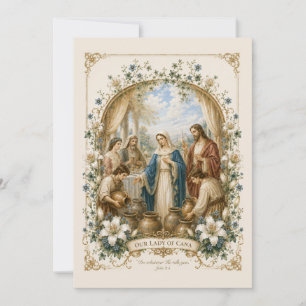 Invitation Fiançailles catholiques de Marie et Joseph Mariage