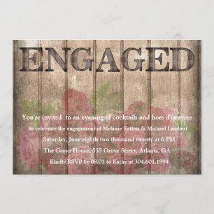 Invitation Fiançailles d'amour par script