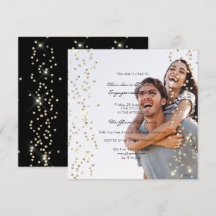 Invitation Fiançailles d'anniversaire Spark Foto Confettis Ch