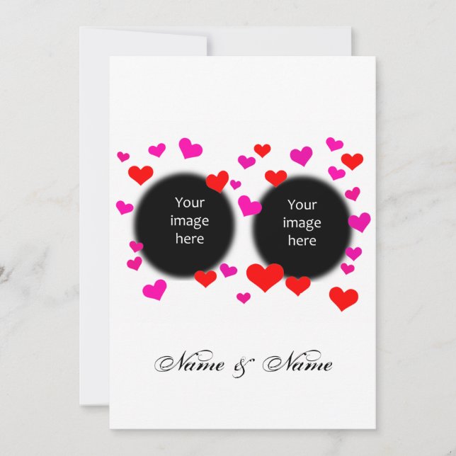 Invitation Fiançailles de coeur (Devant)