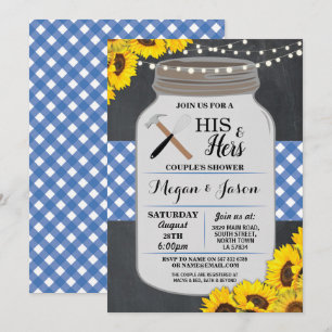 Invitation Fiançailles de douche Son & Hers Couple's Invitati