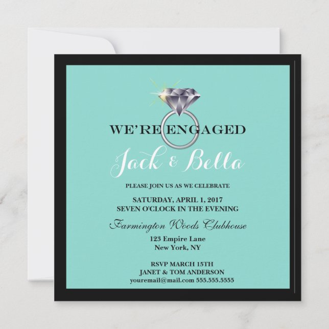 Invitation Fiançailles de la suite Mariage BRIDE & CO (Dos)