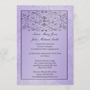 Invitation fiançailles de l'anniversaire du mariage gris pour