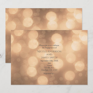 Invitation Fiançailles de l'Élégant Bokeh Lights