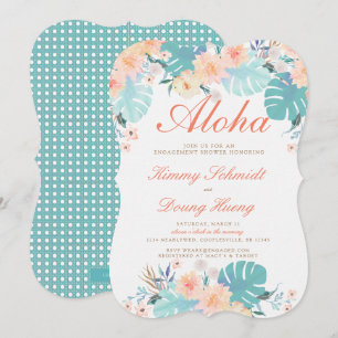 Invitation Fiançailles de Luau