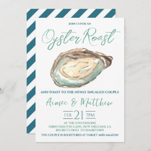 Invitation Fiançailles de toast Oyster
