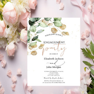 Invitation Fiançailles de verdure botanique d'eucalyptus