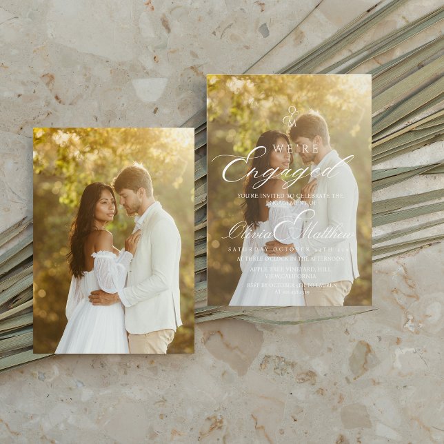 Invitation Fiançailles - Fête de fiançailles avec photo  (Créateur téléchargé)