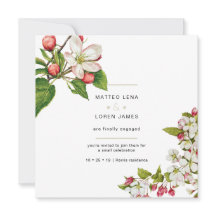 Invitation fiançailles (Floral)