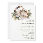 Fiançailles floral blanc anneaux Mariage espagnol
