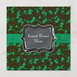 Invitation Fiançailles irlandais vert noir de mariage