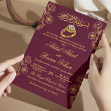 Fiançailles Islamiques Musulmanes Or Bourgogne Flo