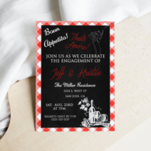 Invitation Fiançailles italienne Buon Appetito