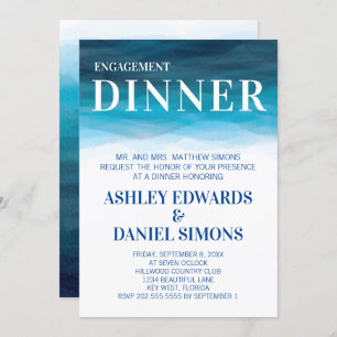 Invitation Fiançailles Mariage Ocean Waves