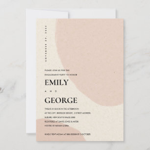 INVITATION FIANÇAILLES MODERNE ABSTRAIT DOFT BLUSH