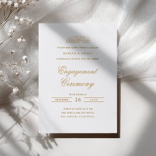 Invitation Fiançailles Musulmanes de Calligraphie Moderne Min
