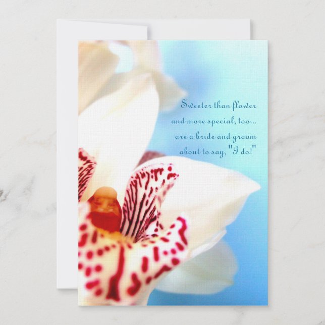 Invitation Fiançailles orchidée (Devant)