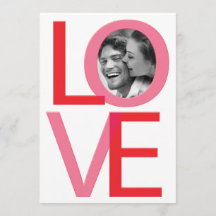 Invitation Fiançailles photo de Valentines Day LOVE Invitatio