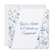 Fiançailles Romance Vintage Bleu