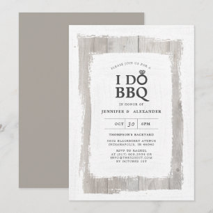 Invitation Fiançailles russe Ring I DO BBQ Engagement Party