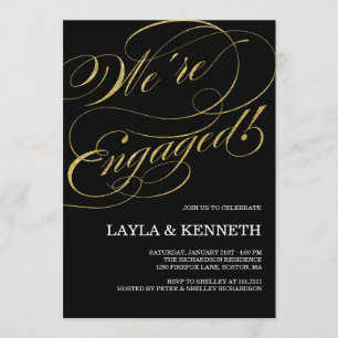 Invitation Fiançailles s'engageant