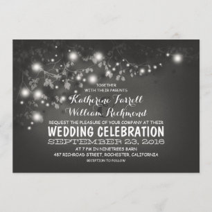 Invitation Ficelle des lumières noires et de l'invitation
