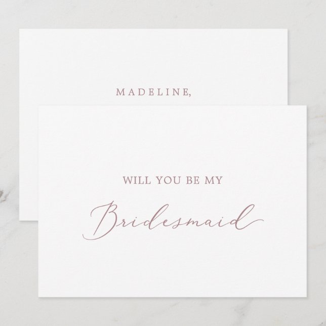 Invitation Fiche de proposition d'aide-mémoire Rose en or (Devant / Derrière)