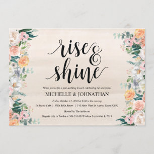 Invitation Fiche d'invitation de Brunch Mariage Rustic Dusk P