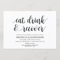 Fiche d'invitation de Brunch Mariage Rustic Post
