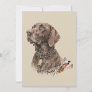 Invitation Field & Feather – Braque allemand avec