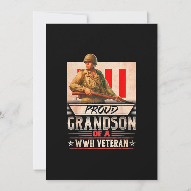 Invitation Fier Grand-Fils D'Un Ancien 2ème guerre mondiale (Devant)