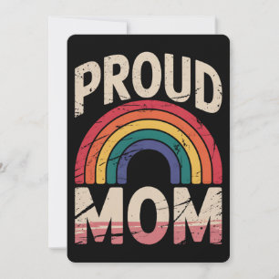 Invitation Fier Maman Rainbow LGBTQ Gay pride Ally