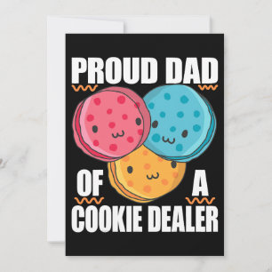 Invitation Fier papa d'un revendeur de biscuits pour les fill