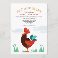 Invitation fière de coq