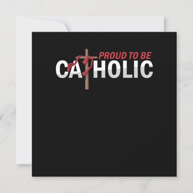 Invitation Fière D'Être L'Église Catholique Priez La Foi Reli (Devant)