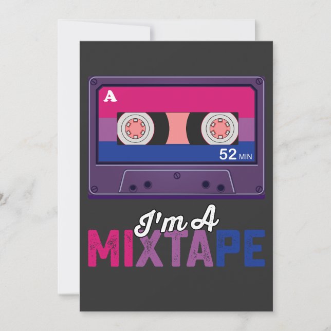 Invitation Fierté LGBT Je suis une casette Mixtape (Devant)